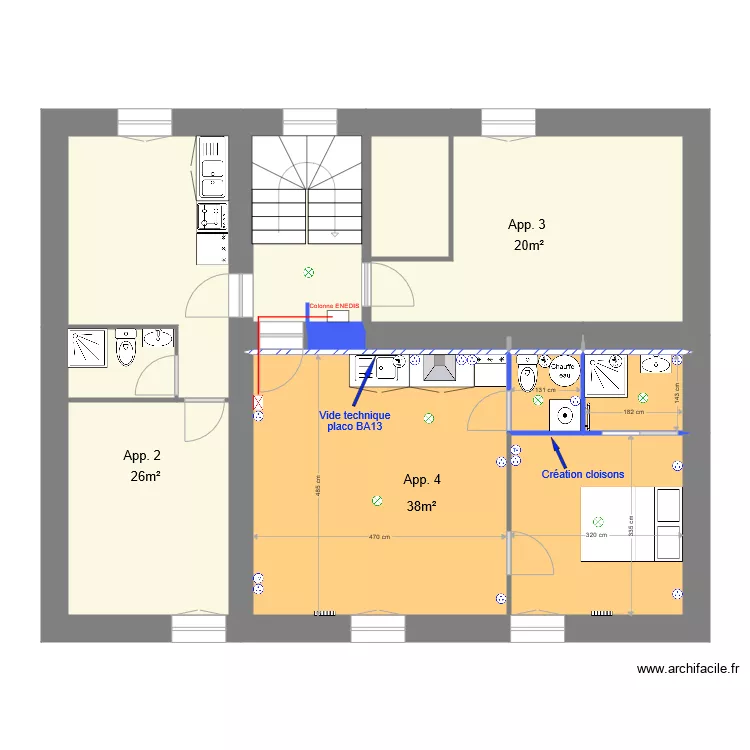 Pipon Etage 1. Plan de 