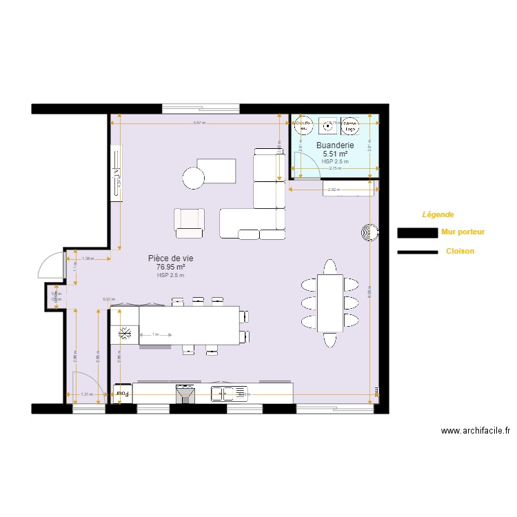 MATOU Waren. Plan de 4 pièces et 165 m2