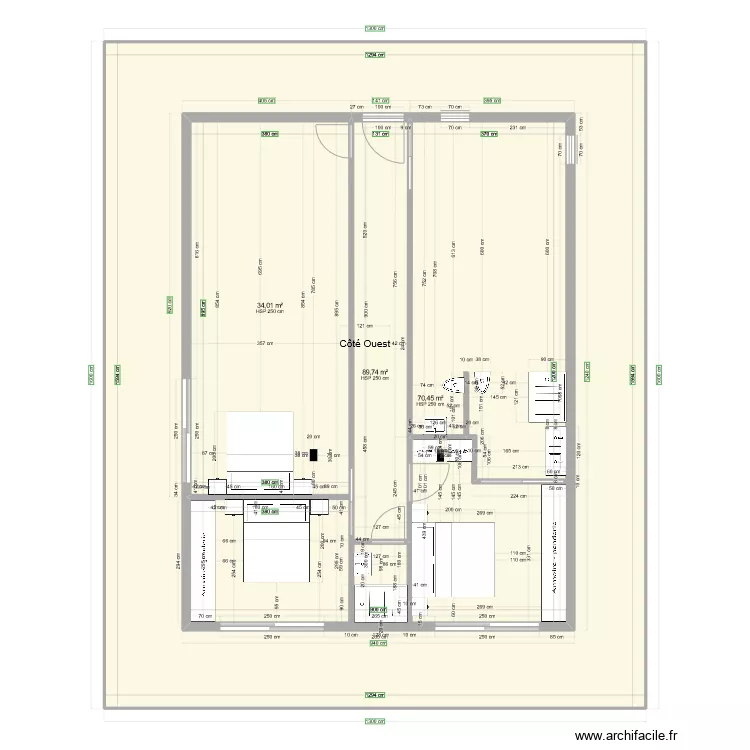 Chambres 6 x 9 mètres étage,côté ouest situé au rez jonction. Plan de Chambres 6 x 9 mètres étage,côté ouest situé au rez jonction. Plan de