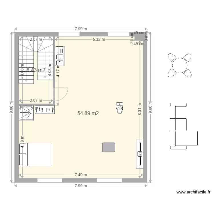 etage boulangerie projet 1. Plan de 