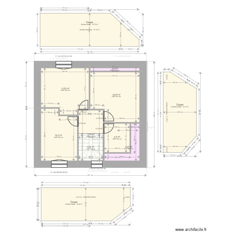 RIT-AE-19/01/23. Plan de 16 pièces et 110 m2