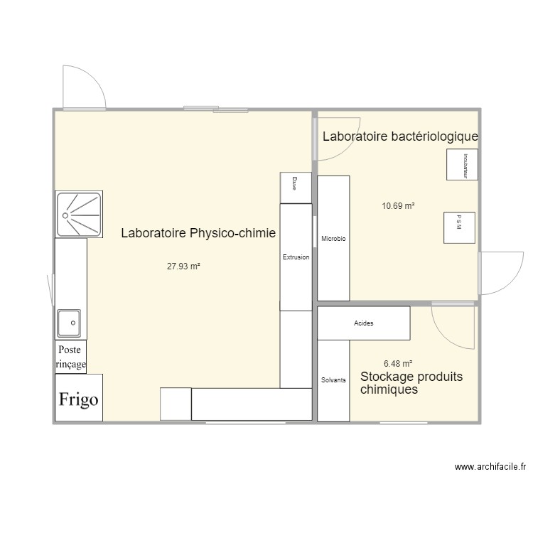 Laboratoire . Plan de 0 pièce et 0 m2