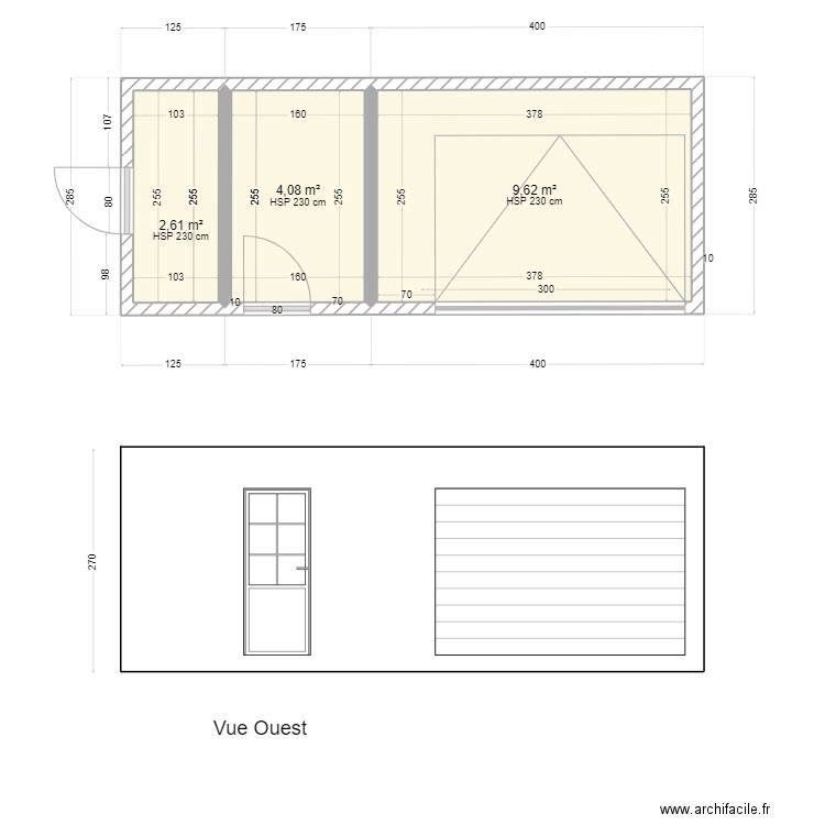 Pool House Vue Ouest. Plan de 0 pièce et 0 m2