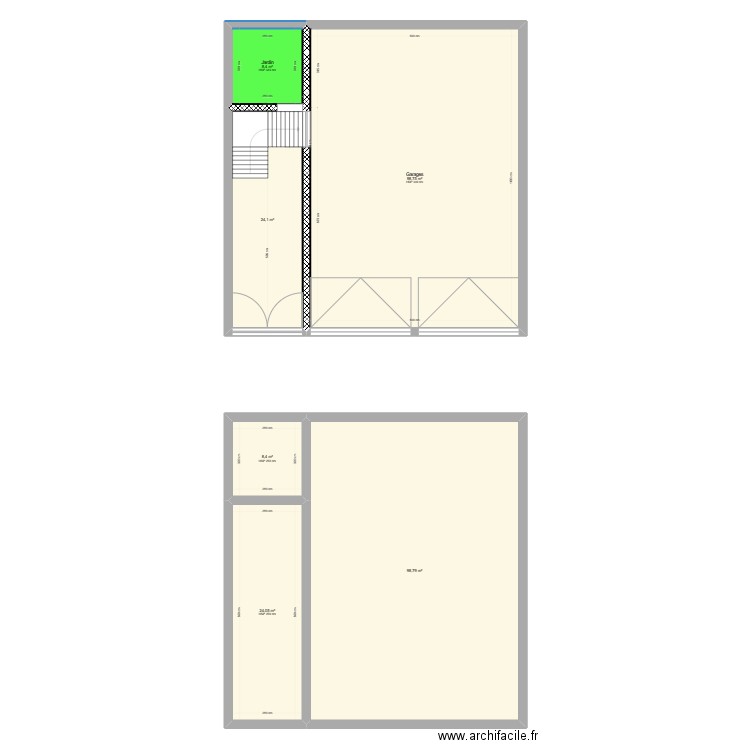 tlemcen. Plan de 6 pièces et 263 m2