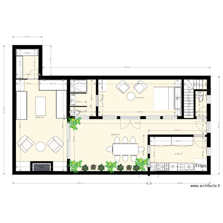 RDC riad larouss. Plan de 0 pièce et 0 m2