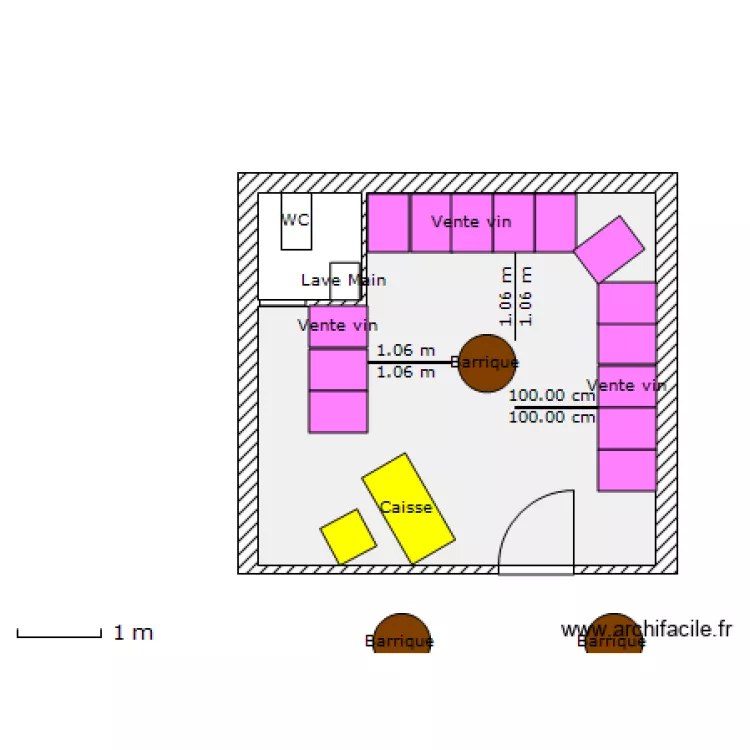 magasin vente cahors ARTelier avec wc. Plan de magasin vente cahors ARTelier avec wc. Plan de