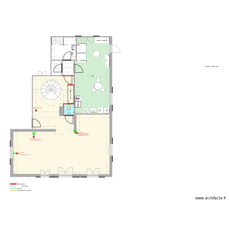 rez de chaussée. Plan de 0 pièce et 0 m2