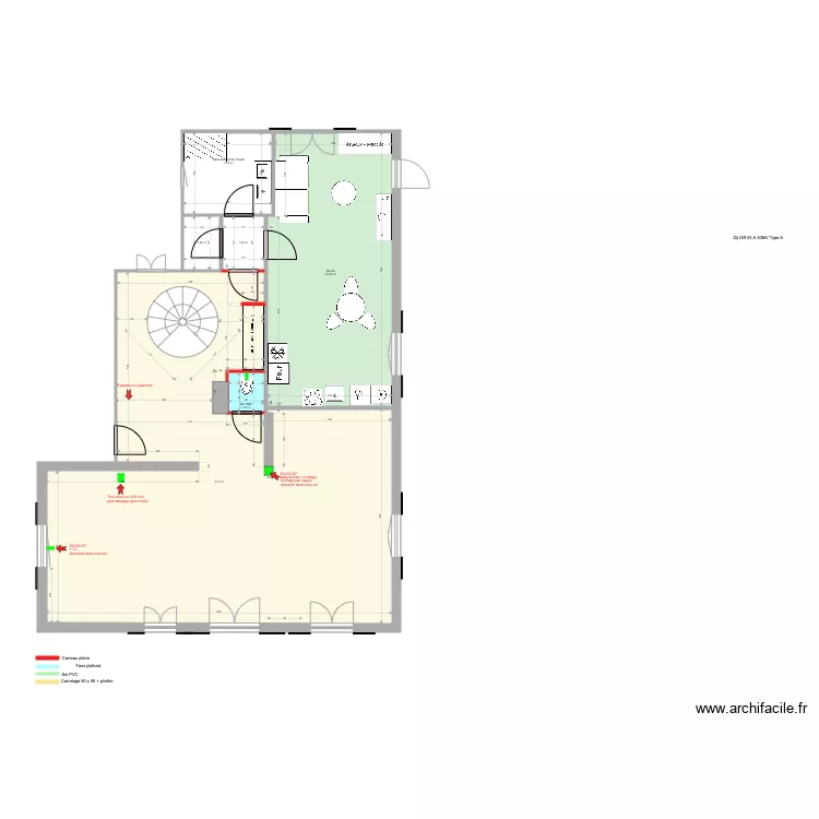 rez de chauss&eacute;e. Plan de 