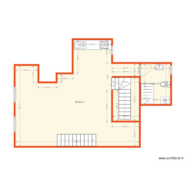 Appartement R1 Projet. Plan de 0 pièce et 0 m2