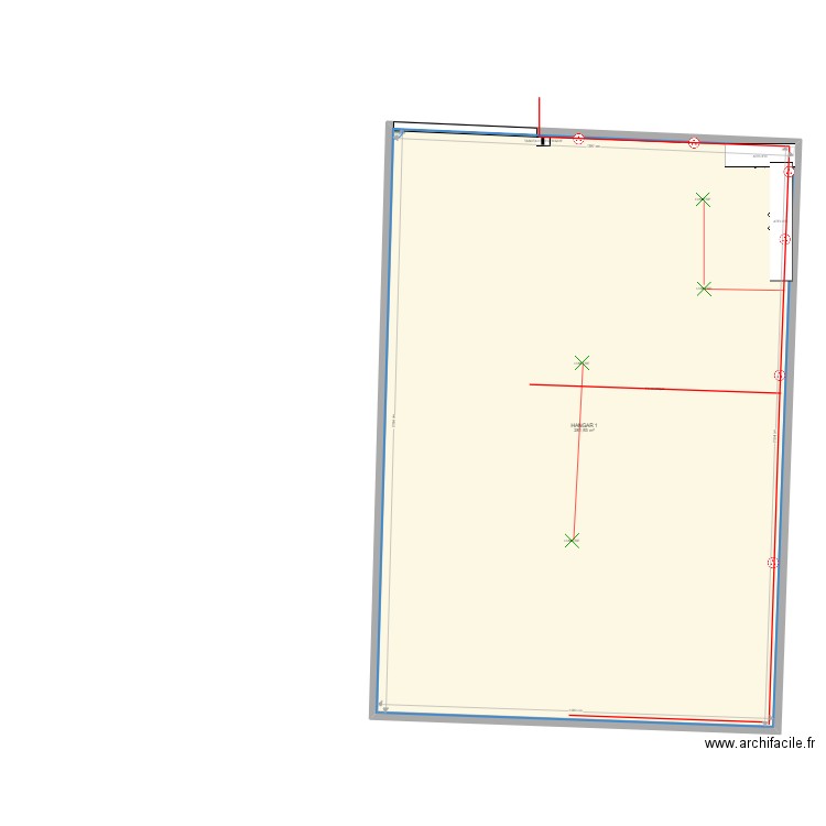 HANGAR V2. Plan de 1 pièce et 282 m2