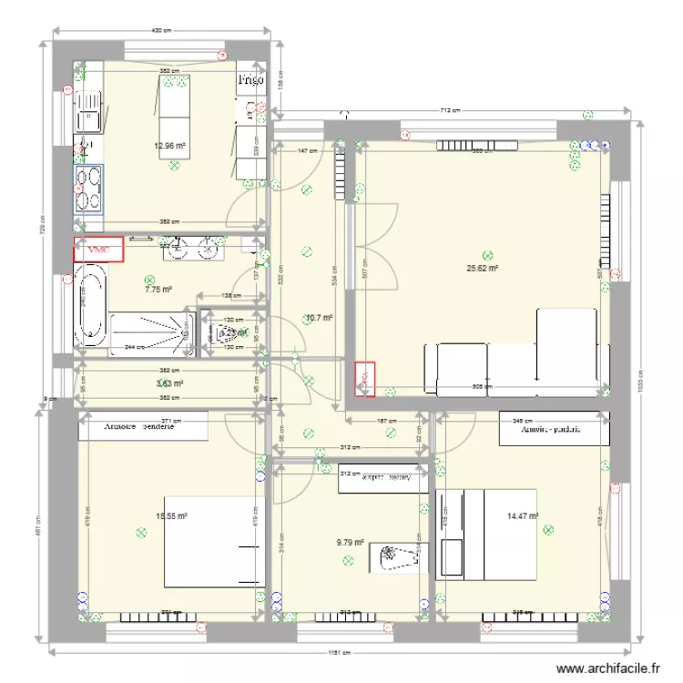 Maison Publier RDC. Plan de 