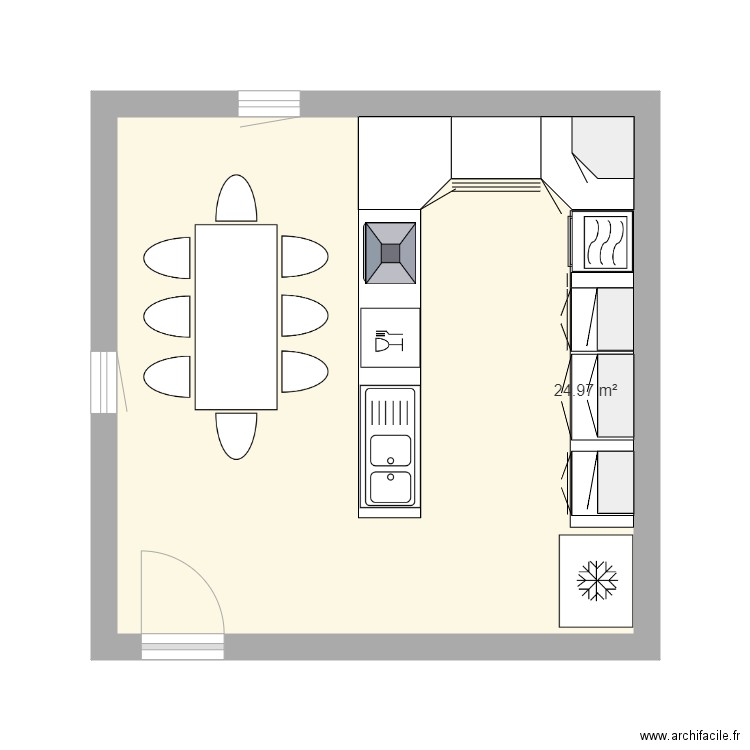 Cuisine. Plan de 0 pièce et 0 m2