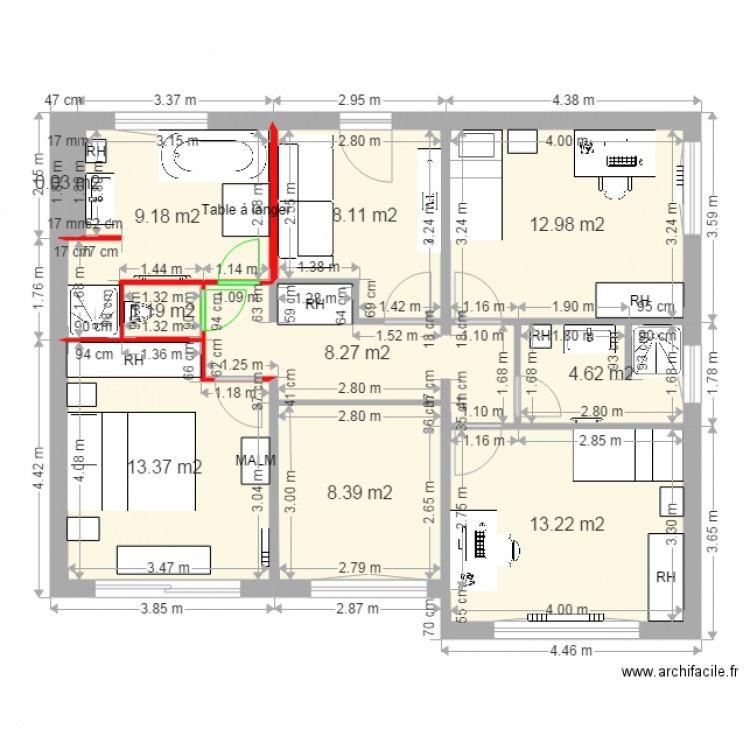 Moulin 1er étage 08 04. Plan de 0 pièce et 0 m2