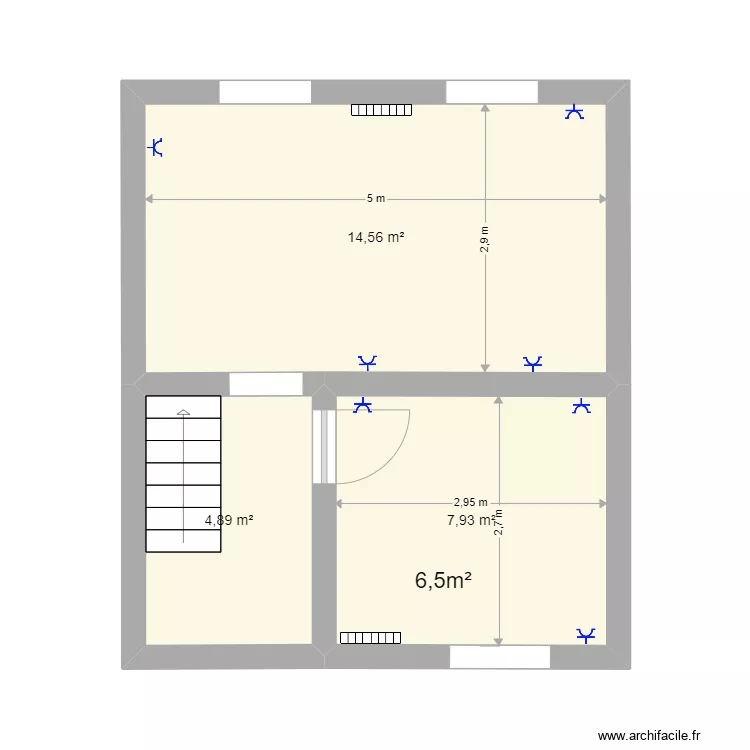 1er appart hardy. Plan de 