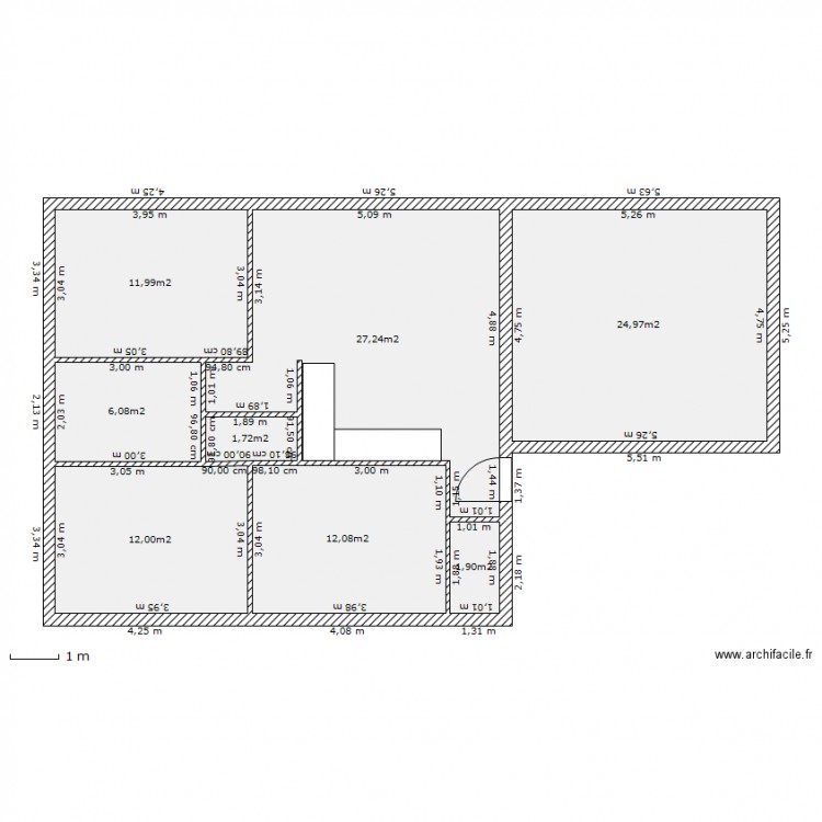 double 75. Plan de 0 pièce et 0 m2