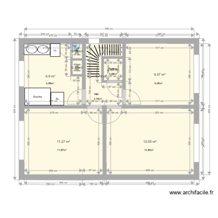 Etage. Plan de 0 pièce et 0 m2