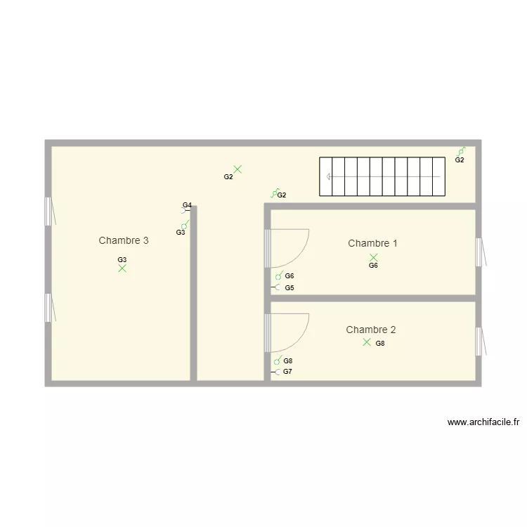 maison 1  etage. Plan de 