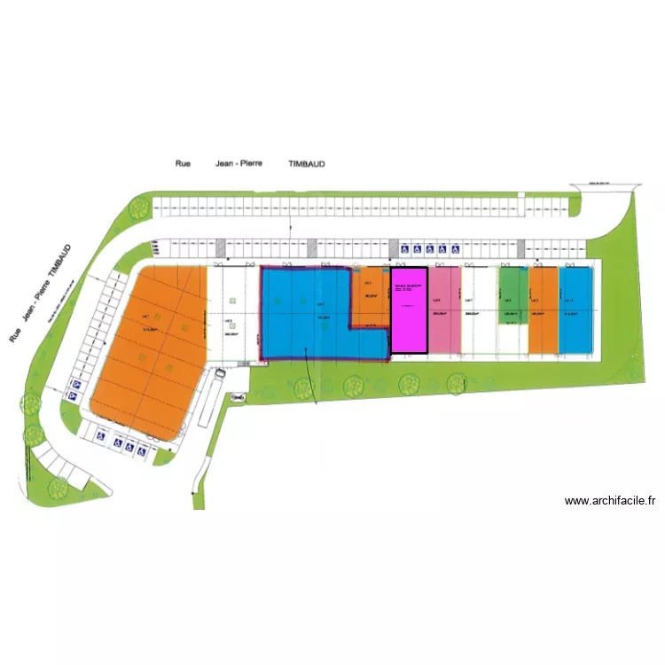 Plan de masse mama market Limay. Plan de 