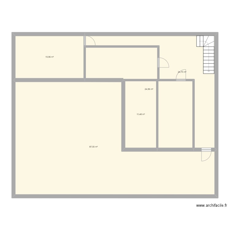 Espérance. Plan de 5 pièces et 165 m2