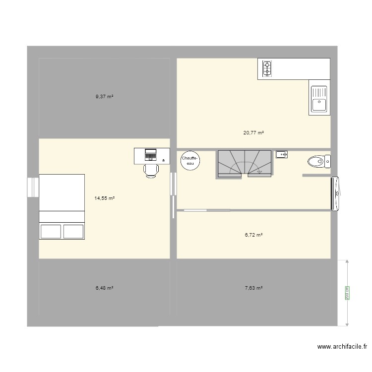 etage ilan. Plan de 0 pièce et 0 m2