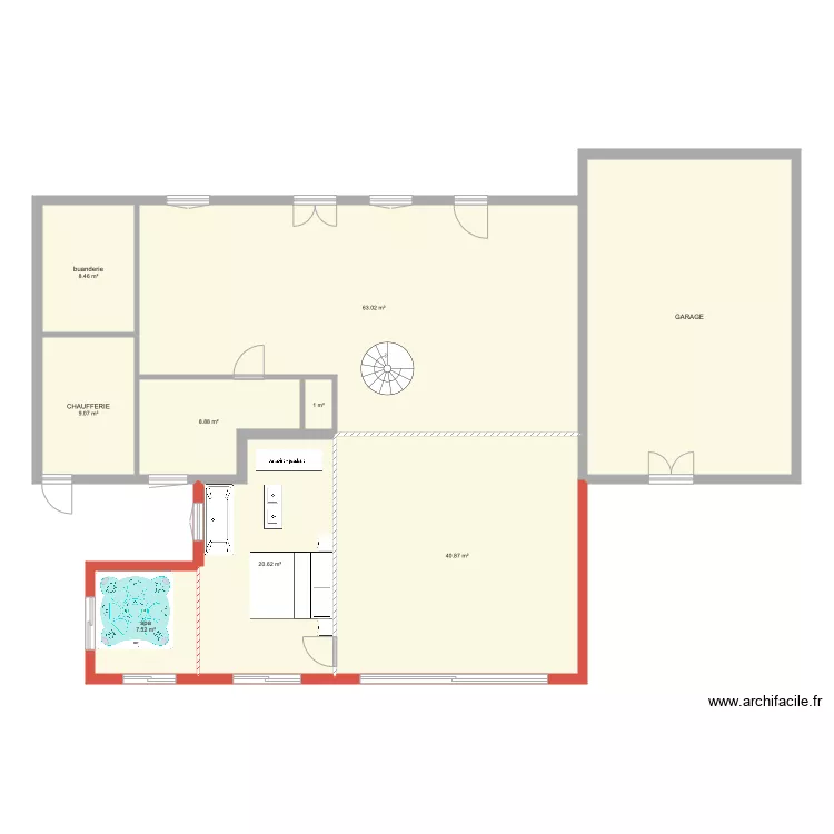 extension dernier. Plan de 