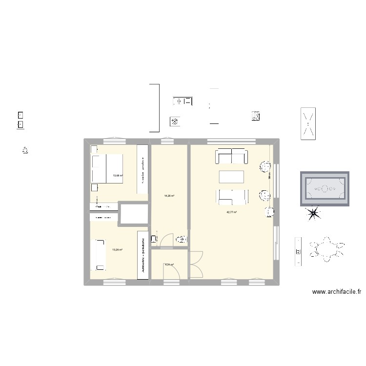 titre. Plan de 0 pièce et 0 m2