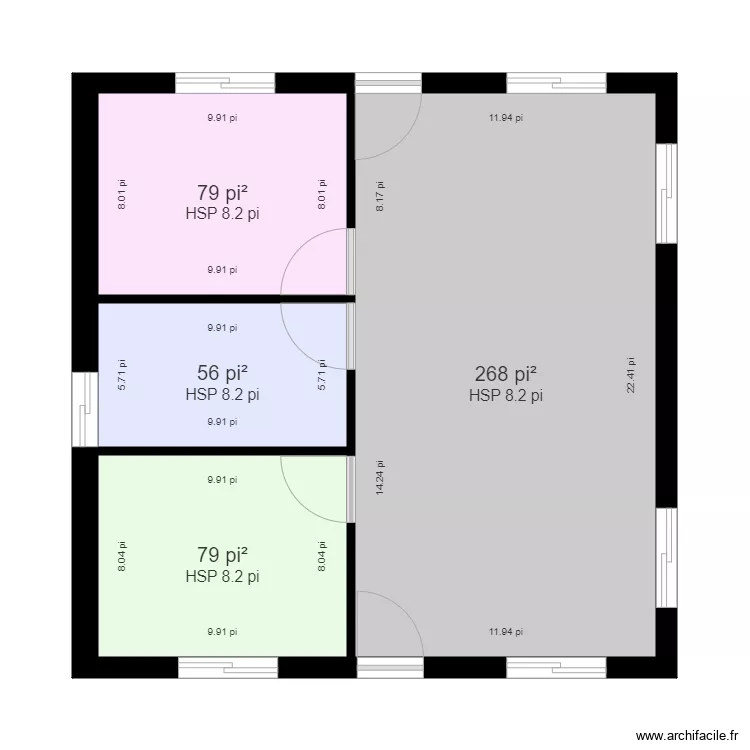 chalet 24x24. Plan de 