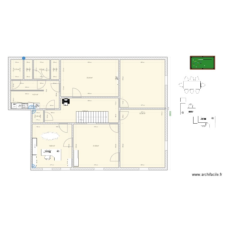 Bureaux Naninne Mobilier. Plan de 11 pièces et 160 m2