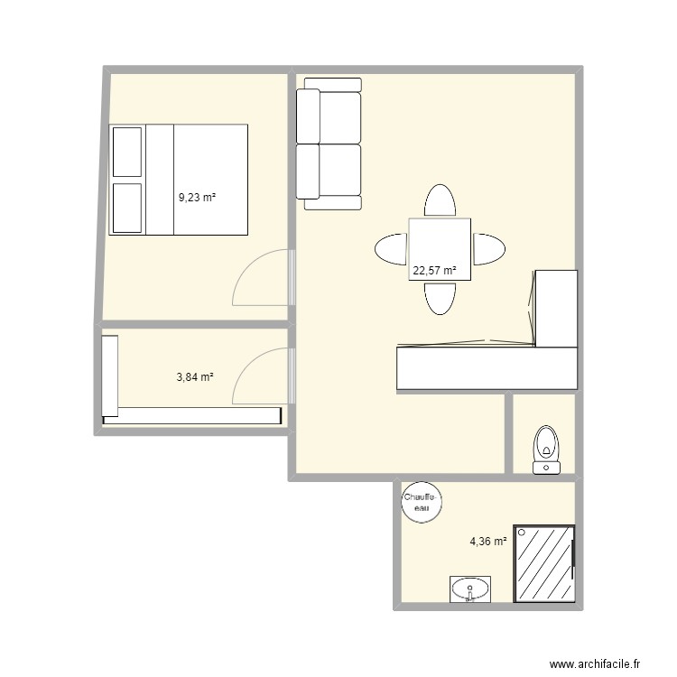 Marsal 2. Plan de 4 pièces et 40 m2