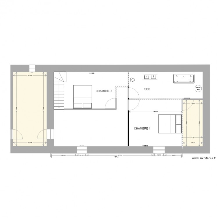 etage dounia fevrier 2018. Plan de 0 pièce et 0 m2