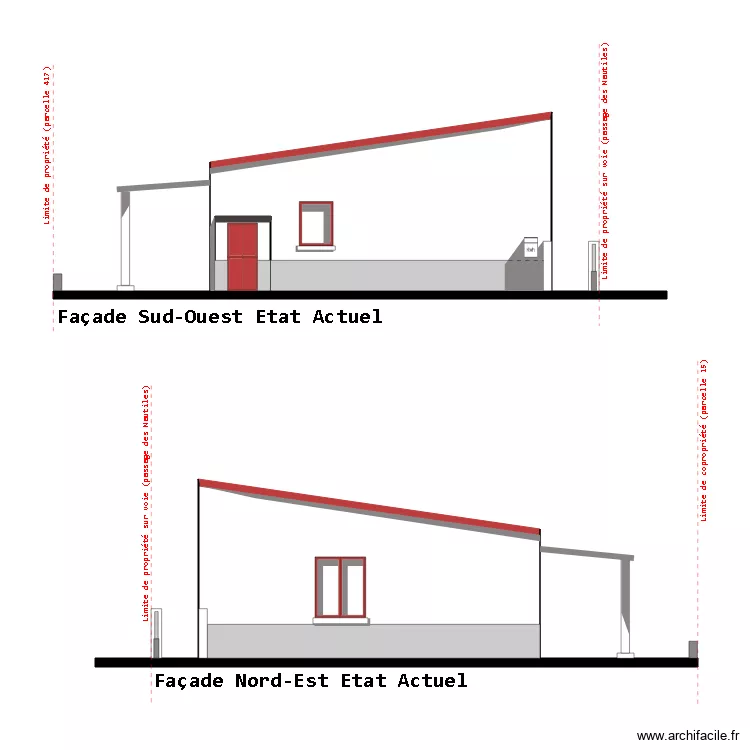 FACADES RAMPANTES PASTORELLO EXISTANT. Plan de FACADES RAMPANTES PASTORELLO EXISTANT. Plan de