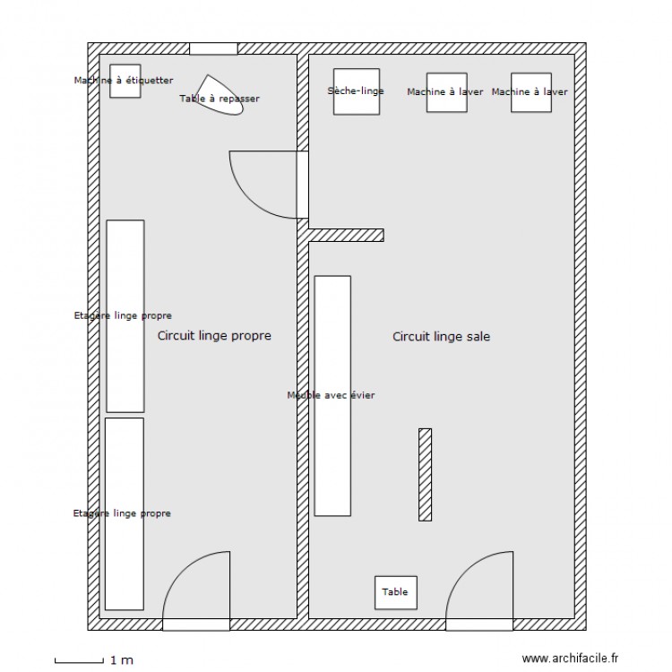 Annexe 1 : buanderie EHPAD Smith. Plan de 0 pièce et 0 m2
