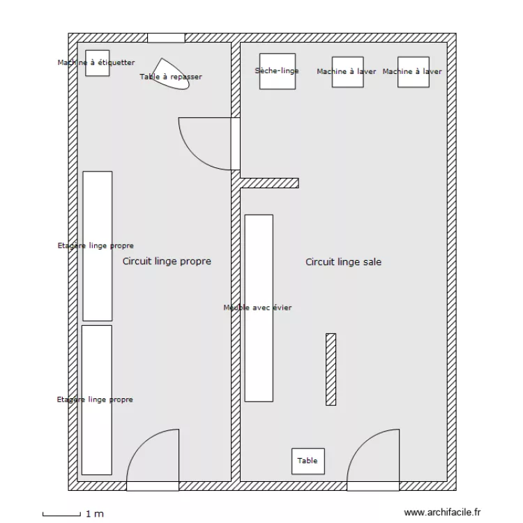 Annexe 1 : buanderie EHPAD Smith. Plan de 