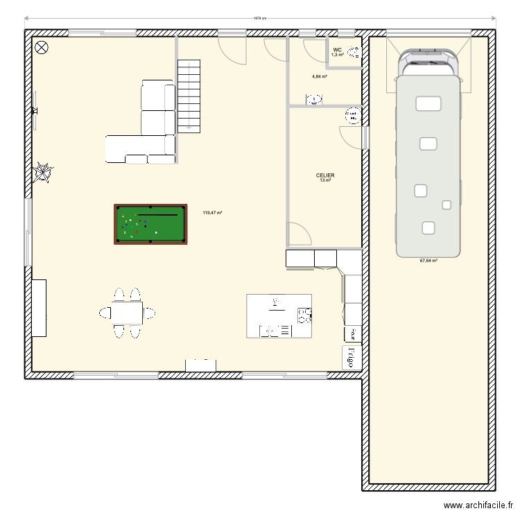 Saulces 2 Maisons. Plan de 18 pièces et 343 m2