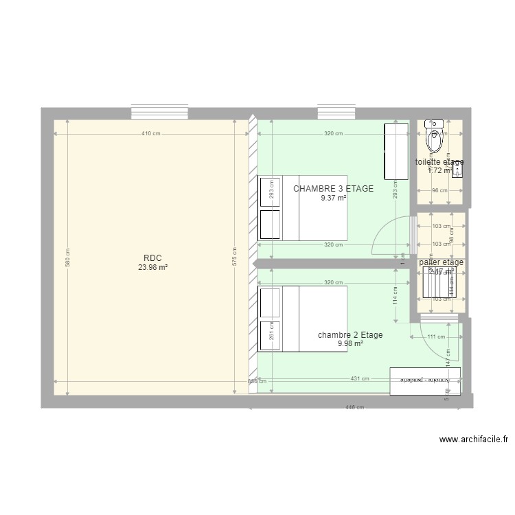 ETAGE. Plan de 0 pièce et 0 m2