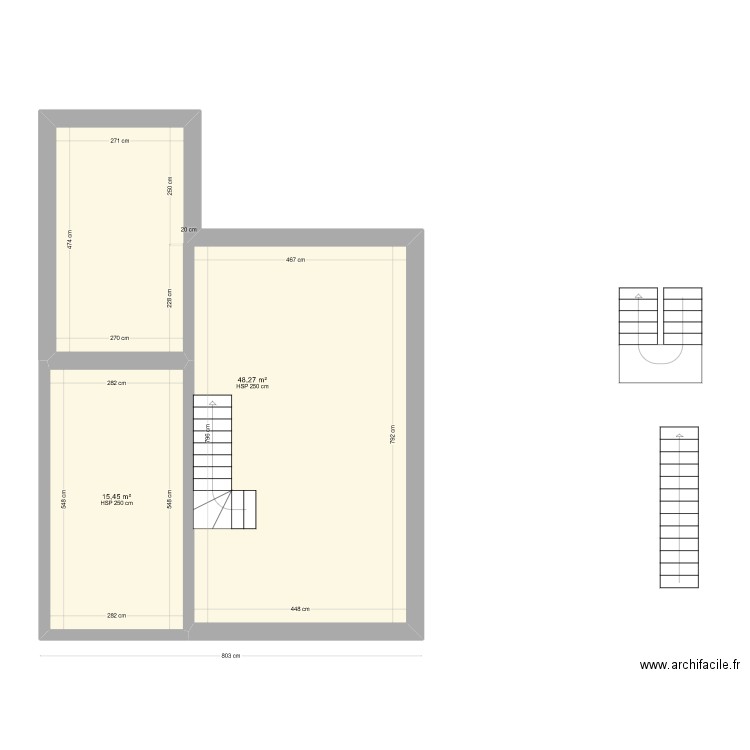 PLAN MAISON SUITE 2 ETAGE. Plan de 2 pièces et 64 m2