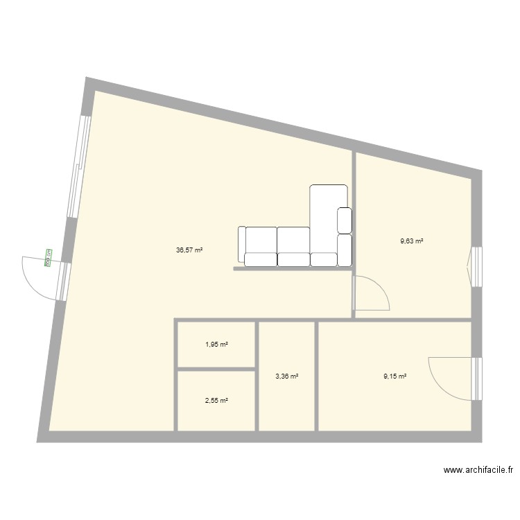 seb maison 4 test3. Plan de 6 pièces et 63 m2