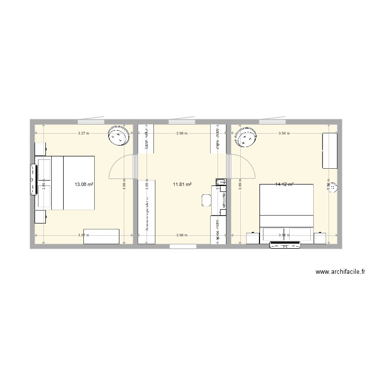 emménagement étage Montastruc option4. Plan de 0 pièce et 0 m2