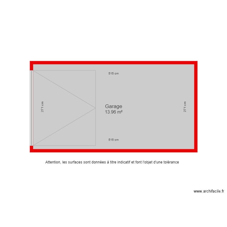 BI 6063 Garage côté. Plan de 0 pièce et 0 m2