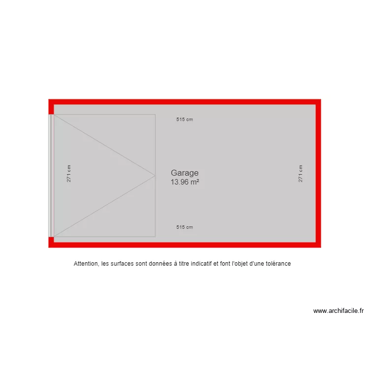 BI 6063 Garage c&ocirc;t&eacute;. Plan de 