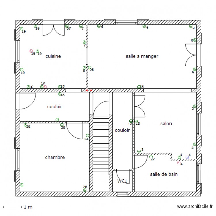 RdeC prise de courant. Plan de 0 pièce et 0 m2