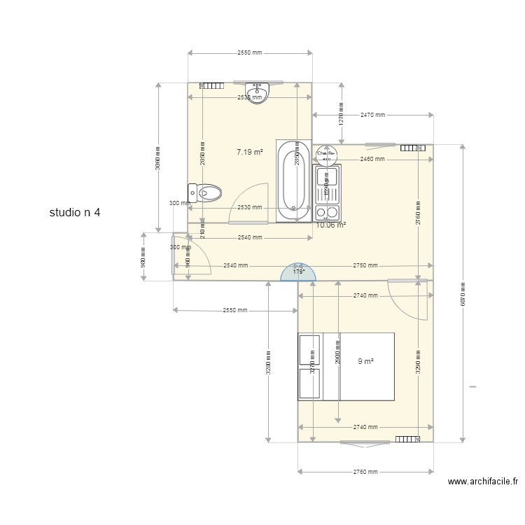 studio n4. Plan de 0 pièce et 0 m2