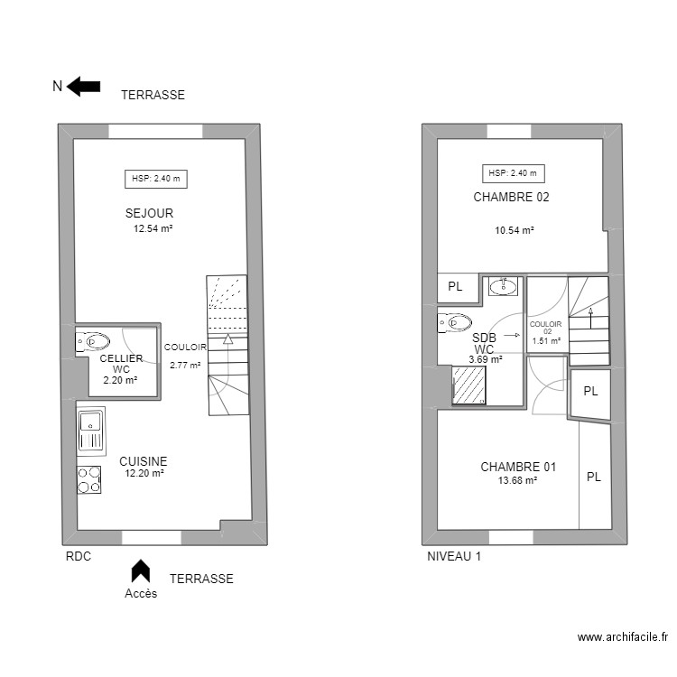 CALVISSON. Plan de 9 pièces et 50 m2