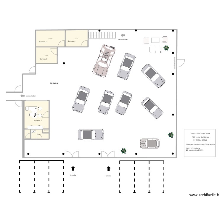 HONDA  RDC . Plan de 7 pièces et 52 m2