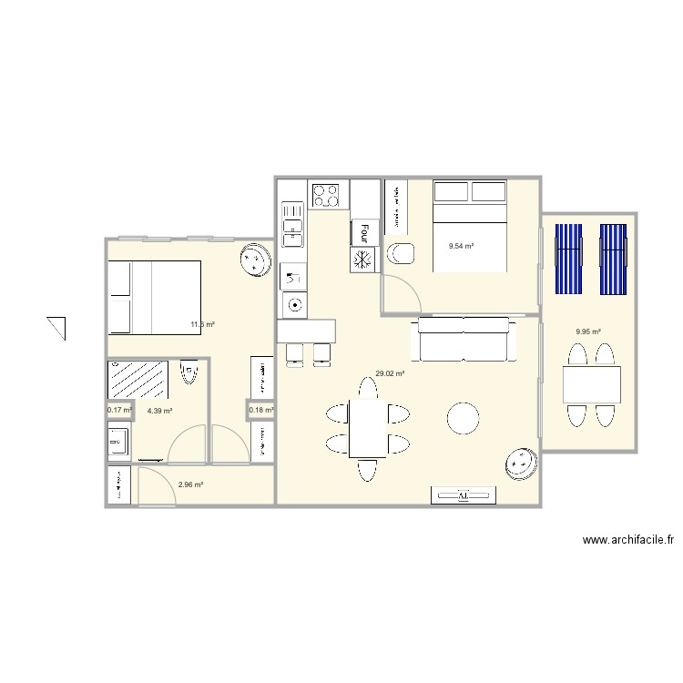 Santa Clara 2 optimiséV5 WC inchangéV2. Plan de 0 pièce et 0 m2