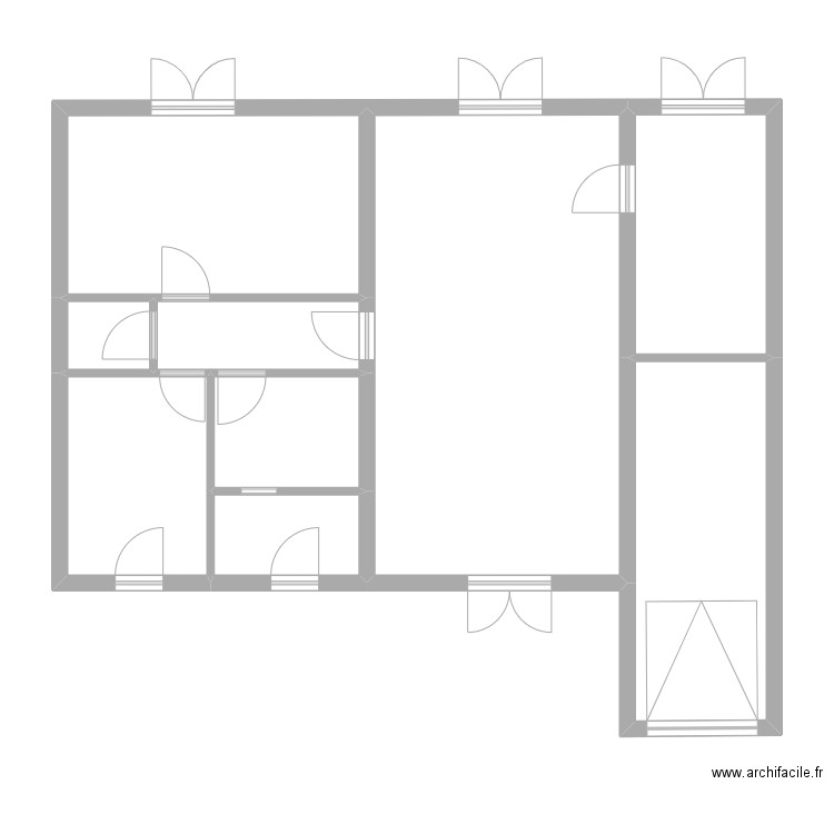 VIGNIX. Plan de 9 pièces et 90 m2