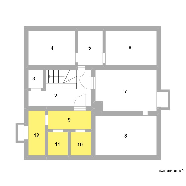 Sous-sol MAZEMBRAZ 16.08. Plan de 14 pièces et 52 m2