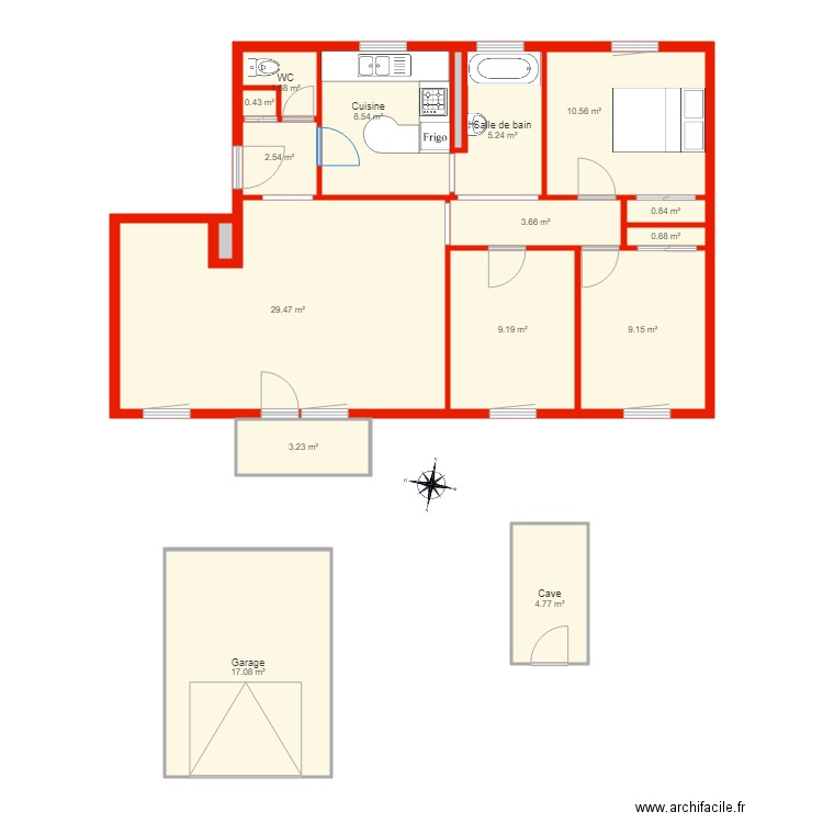 BI 2421 non côté. Plan de 0 pièce et 0 m2