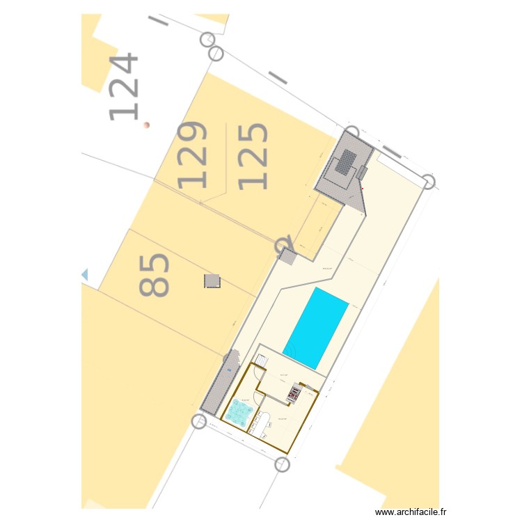 plan jardin nouveau cadastre. Plan de 0 pièce et 0 m2
