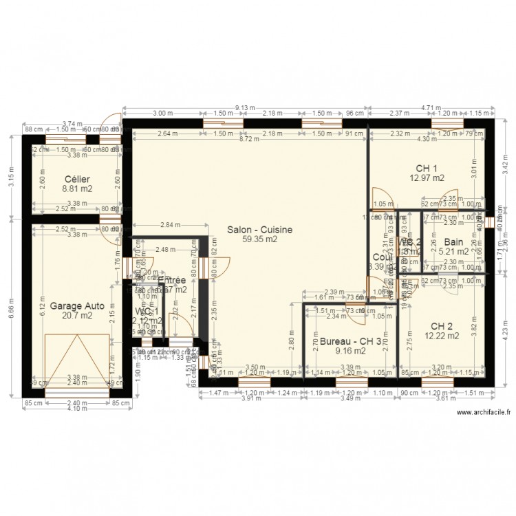 Projet Phil 01 et Int. Plan de 0 pièce et 0 m2